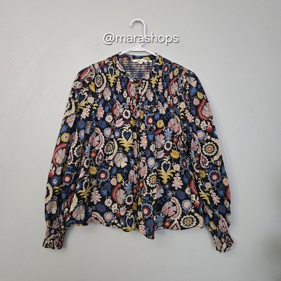 Boden Smocked Yoke Cotton Blouse - Picture 3 of 9